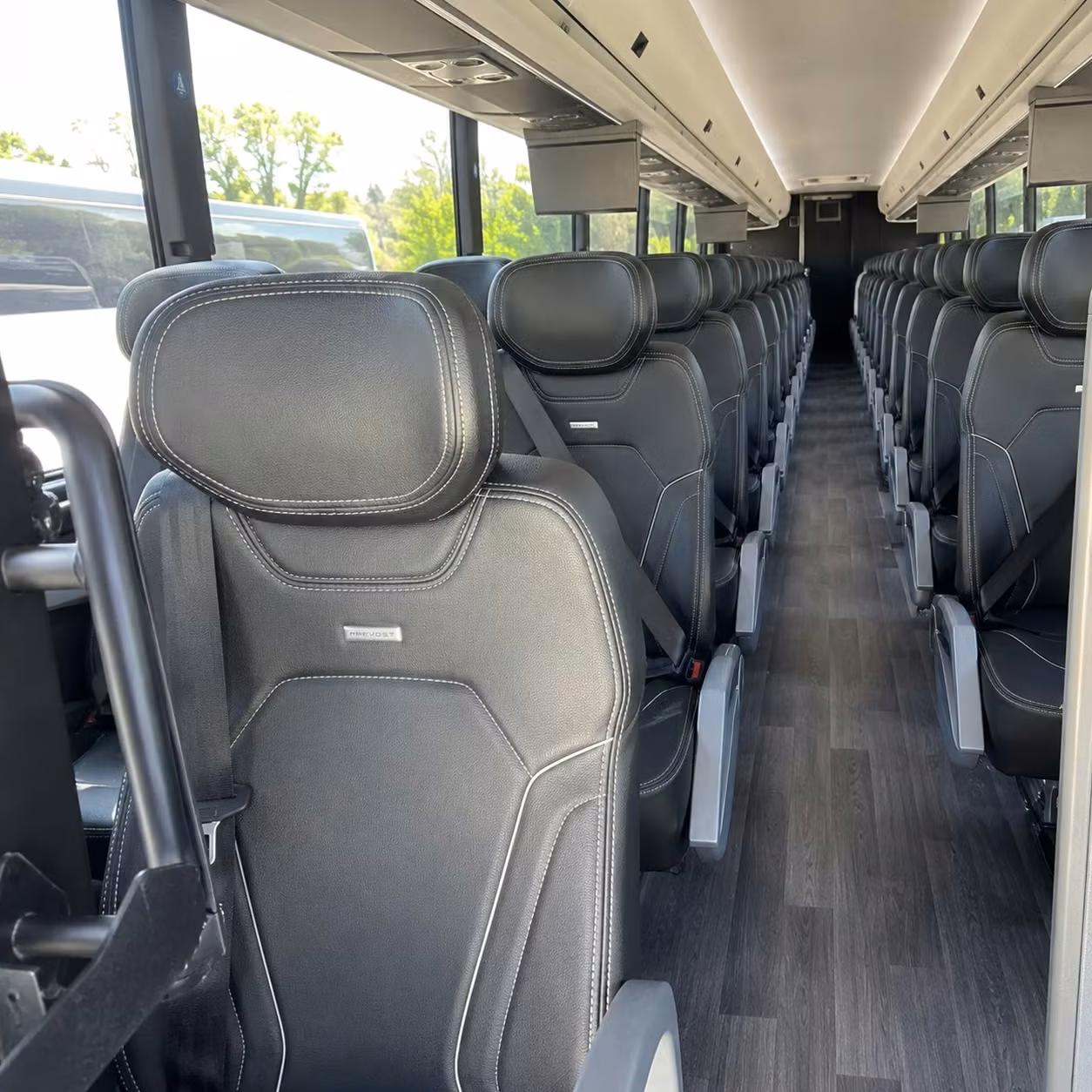 burbank charter bus interior